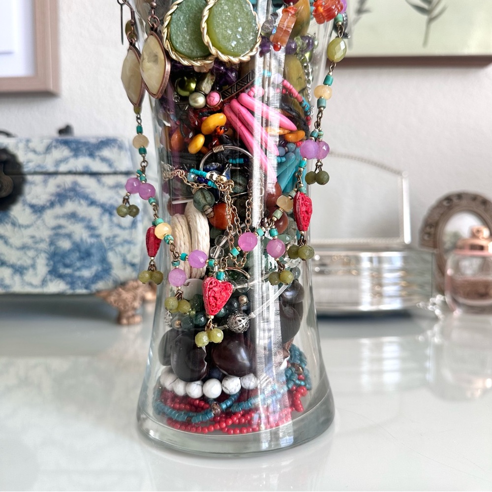 Colorful Beaded Mystery Jewelry Jar - Picture 3 of 7